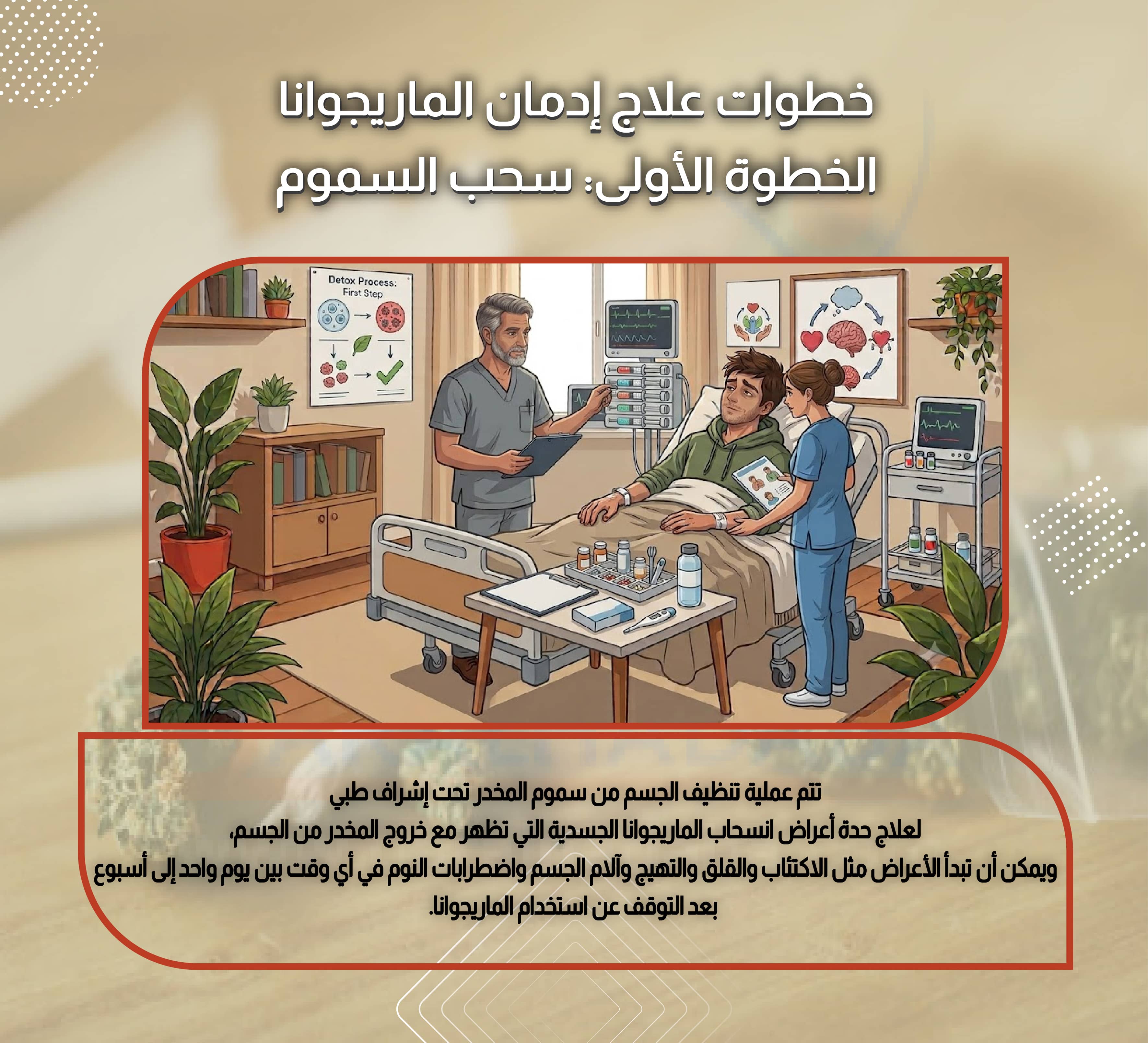 خطوات علاج إدمان الماريجوانا الخطوة الأولى: سحب السموم